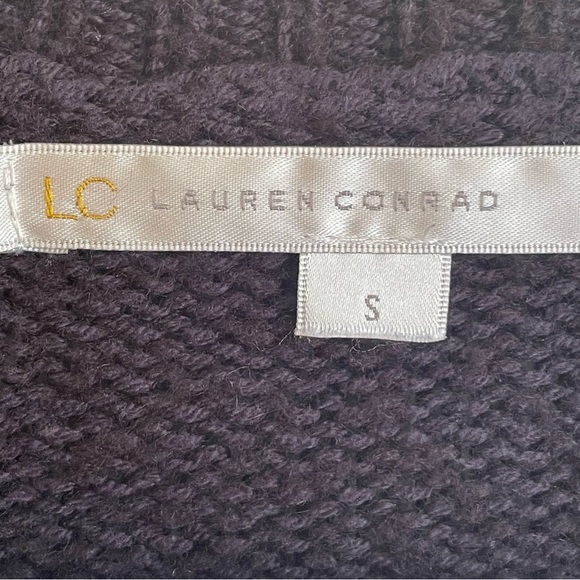 LC Lauren Conrad Scottie Dog Knit Sweater with Blinged Collar Oversized Stretchy - Picture 6 of 8